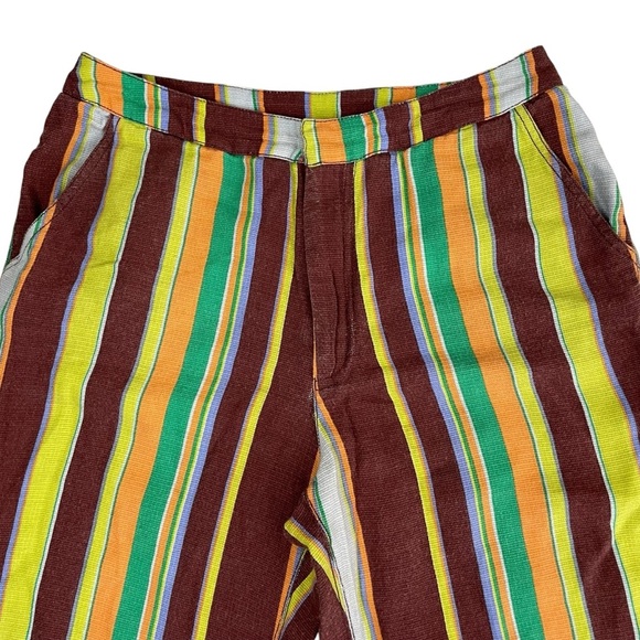 Free People La Paz Slip Crop Pants Boho Stripes - Picture 7 of 16